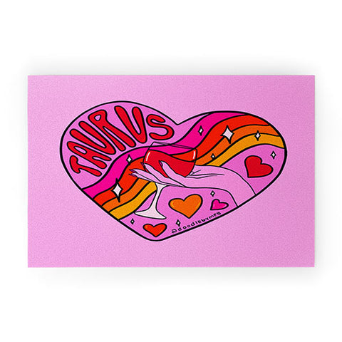 Doodle By Meg Taurus Valentine Welcome Mat