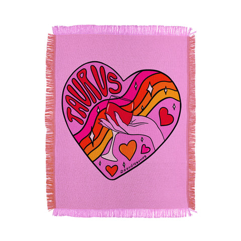 Doodle By Meg Taurus Valentine Throw Blanket