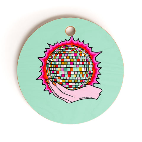 Doodle By Meg The Holy Disco Ball Cutting Board Round