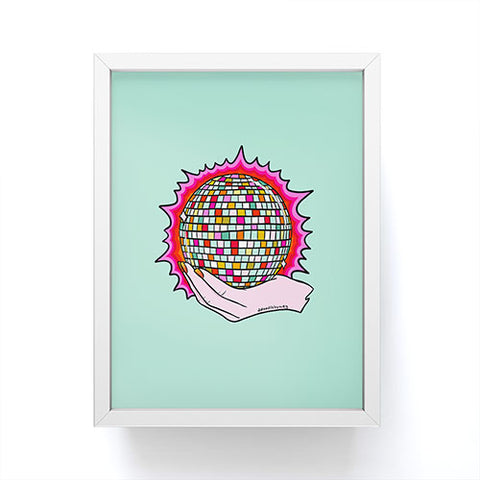 Doodle By Meg The Holy Disco Ball Framed Mini Art Print