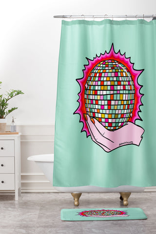 Doodle By Meg The Holy Disco Ball Shower Curtain And Mat