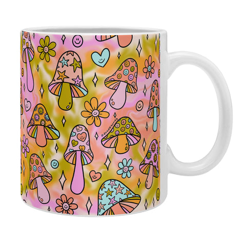 Doodle By Meg Tie Dye Mushroom Print Coffee Mug