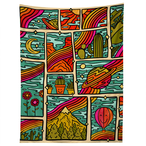 Doodle By Meg Traveling Rainbow Tapestry