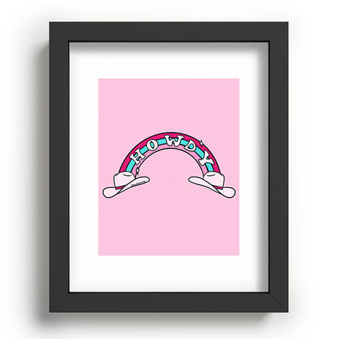 Doodle By Meg Turquoise Howdy Rainbow Recessed Framing Rectangle