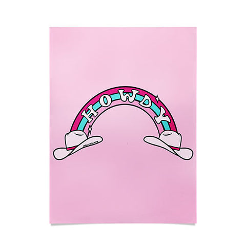 Doodle By Meg Turquoise Howdy Rainbow Poster