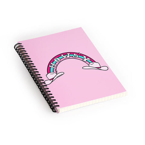 Doodle By Meg Turquoise Howdy Rainbow Spiral Notebook