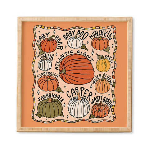 Doodle By Meg Types of Pumpkins Framed Wall Art