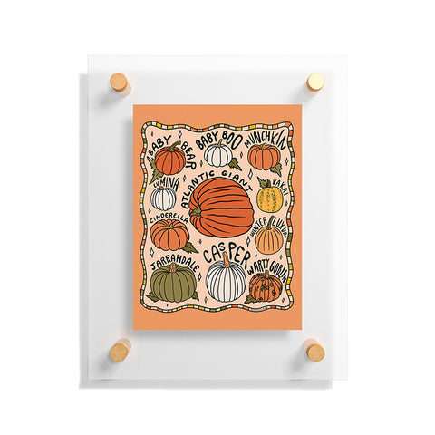 Doodle By Meg Types of Pumpkins Floating Acrylic Print