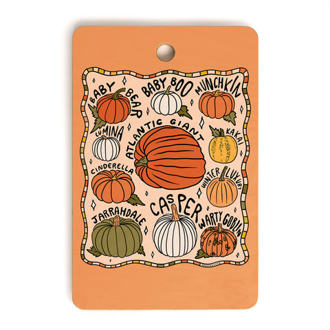 Doodle By Meg Types of Pumpkins Cutting Board Rectangle