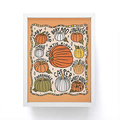Doodle By Meg Types of Pumpkins Framed Mini Art Print