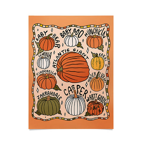 Doodle By Meg Types of Pumpkins Poster
