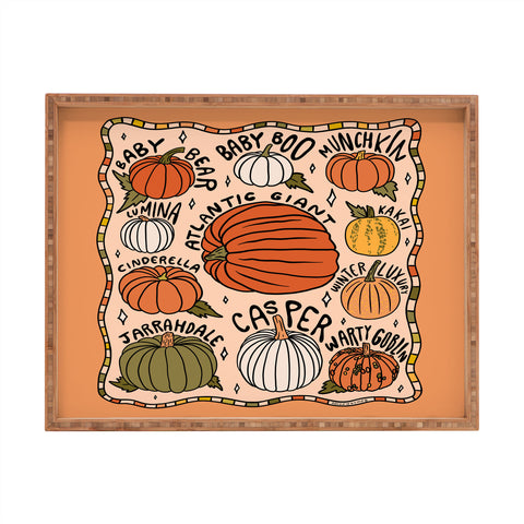 Doodle By Meg Types of Pumpkins Rectangular Tray