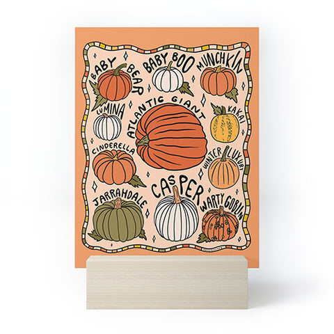 Doodle By Meg Types of Pumpkins Mini Art Print