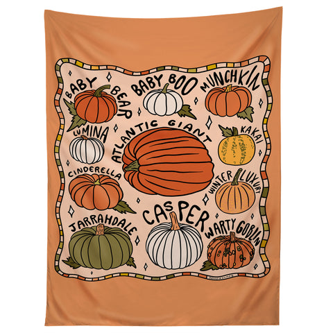 Doodle By Meg Types of Pumpkins Tapestry