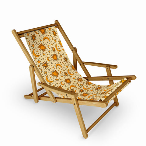 Doodle By Meg Vintage Sun and Star Print Sling Chair