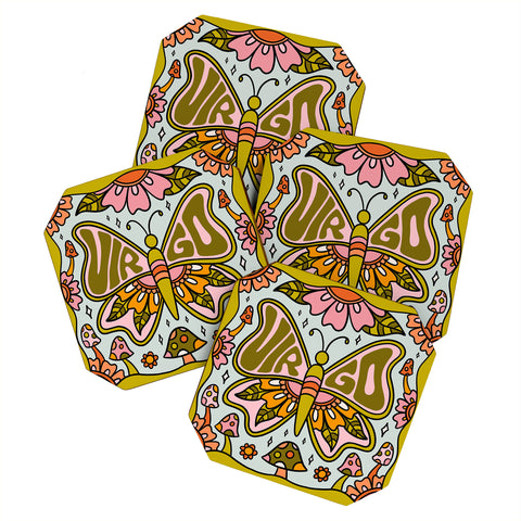 Doodle By Meg Virgo Butterfly Coaster Set