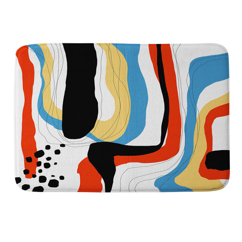 DorisciciArt Abstract color shape Memory Foam Bath Mat