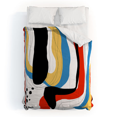 DorisciciArt Abstract color shape Comforter