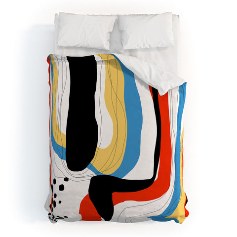 DorisciciArt Abstract color shape Duvet Cover