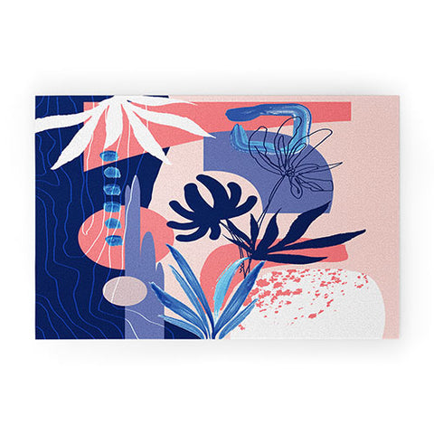 DorisciciArt abstract plants Welcome Mat