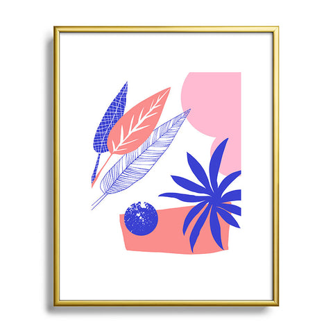 DorisciciArt Blue and pink Metal Framed Art Print