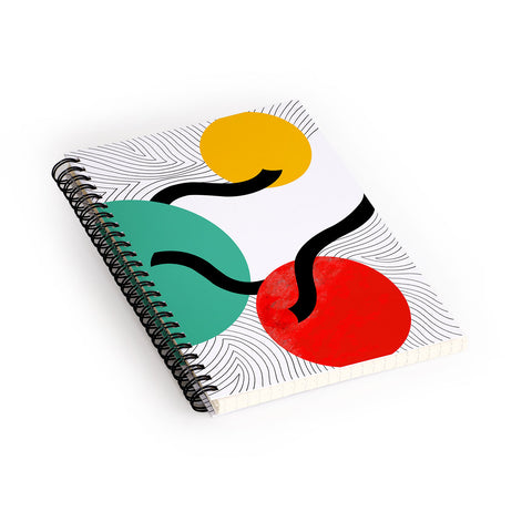 DorisciciArt Circle and line Spiral Notebook
