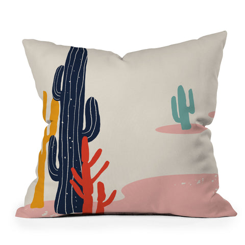 DorisciciArt desert plant Throw Pillow