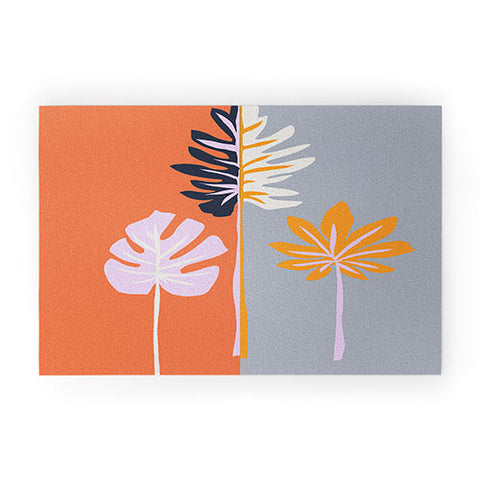 DorisciciArt Doublesided leaves Welcome Mat