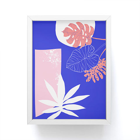 DorisciciArt pink and blue Framed Mini Art Print