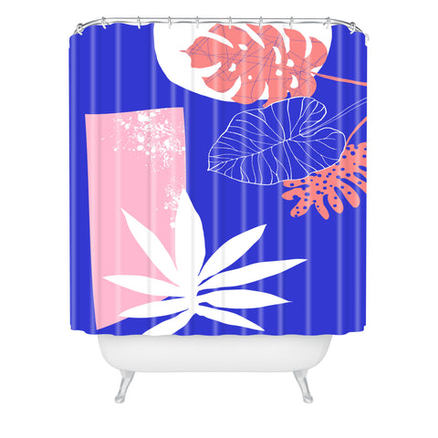 DorisciciArt pink and blue Shower Curtain