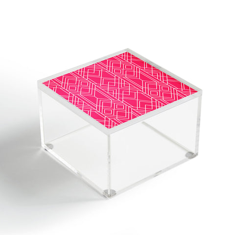 Elisabeth Fredriksson Art Deco Hot Pink Acrylic Box