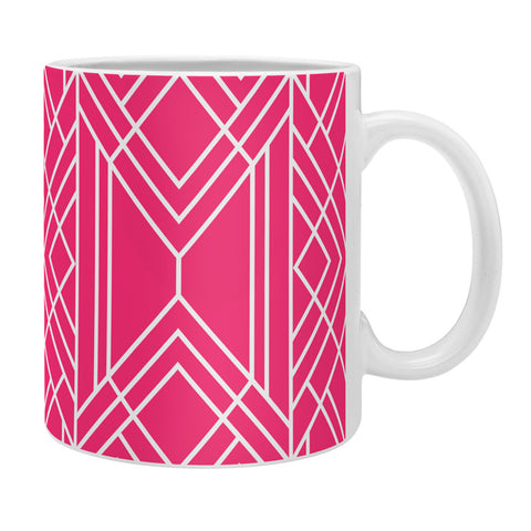 Elisabeth Fredriksson Art Deco Hot Pink Coffee Mug