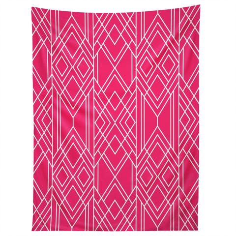 Elisabeth Fredriksson Art Deco Hot Pink Tapestry