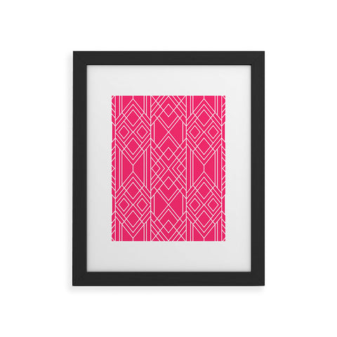 Elisabeth Fredriksson Art Deco Hot Pink Framed Art Print