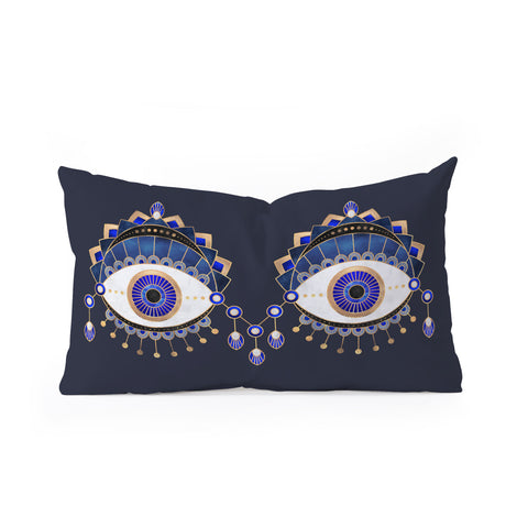 Elisabeth Fredriksson Blue Eyes Oblong Throw Pillow