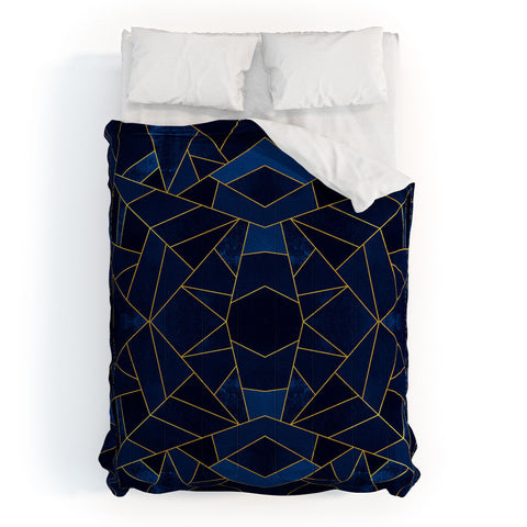 Elisabeth Fredriksson Blue Mosaic Sun Comforter