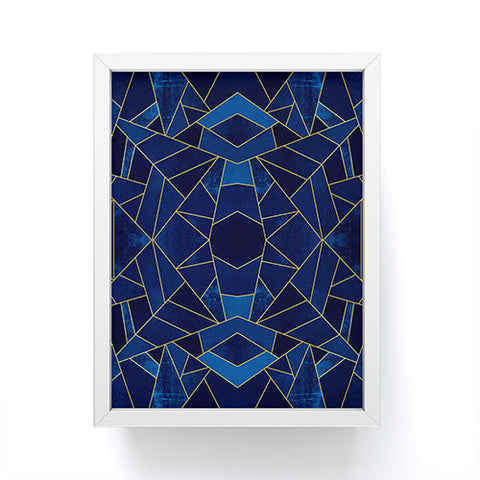 Elisabeth Fredriksson Blue Mosaic Sun Framed Mini Art Print