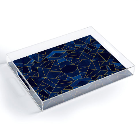 Elisabeth Fredriksson Blue Mosaic Sun Acrylic Tray