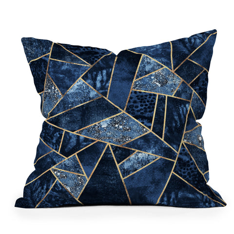 Elisabeth Fredriksson Blue Stone Throw Pillow