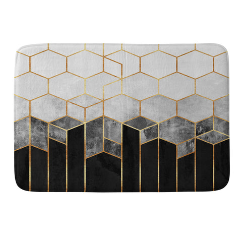 Elisabeth Fredriksson Charcoal Hexagons Memory Foam Bath Mat