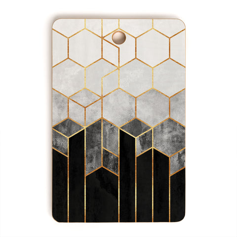 Elisabeth Fredriksson Charcoal Hexagons Cutting Board Rectangle