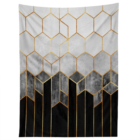 Elisabeth Fredriksson Charcoal Hexagons Tapestry