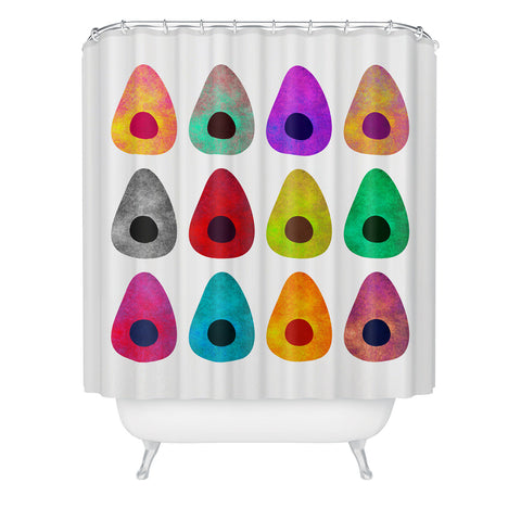 Elisabeth Fredriksson Colored Avocados Shower Curtain
