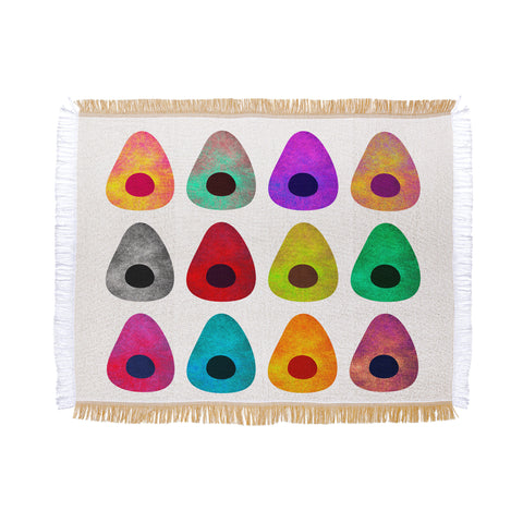 Elisabeth Fredriksson Colored Avocados Throw Blanket