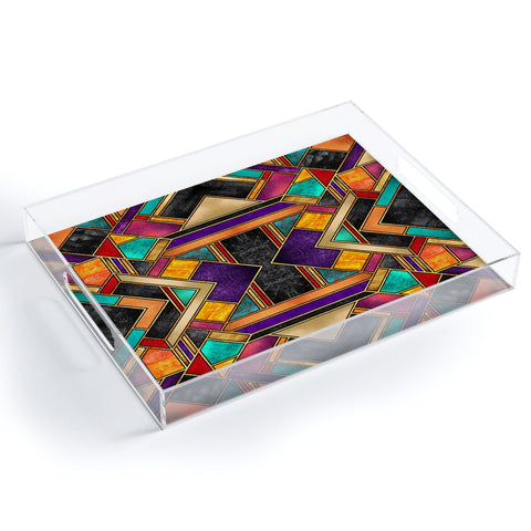 Elisabeth Fredriksson Colorful Art Deco Acrylic Tray