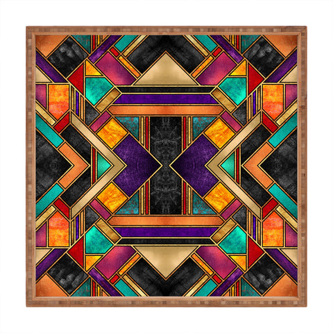 Elisabeth Fredriksson Colorful Art Deco Square Tray