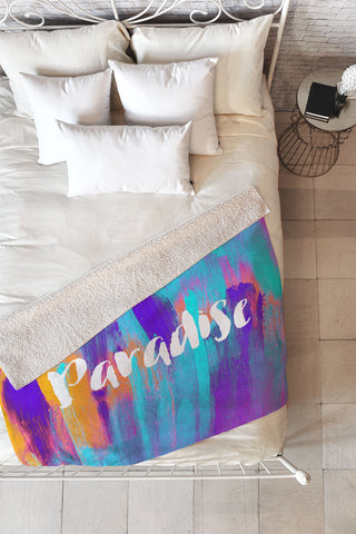 Elisabeth Fredriksson Colorful Paradise Fleece Throw Blanket
