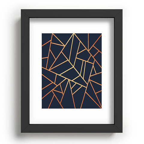 Elisabeth Fredriksson Copper And Midnight Navy Geo Recessed Framing Rectangle