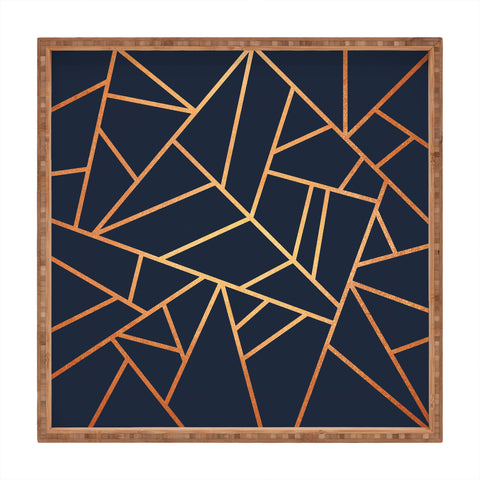 Elisabeth Fredriksson Copper And Midnight Navy Geo Square Tray