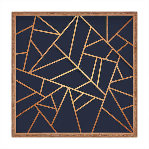 Elisabeth Fredriksson Copper and Midnight Navy Square Tray